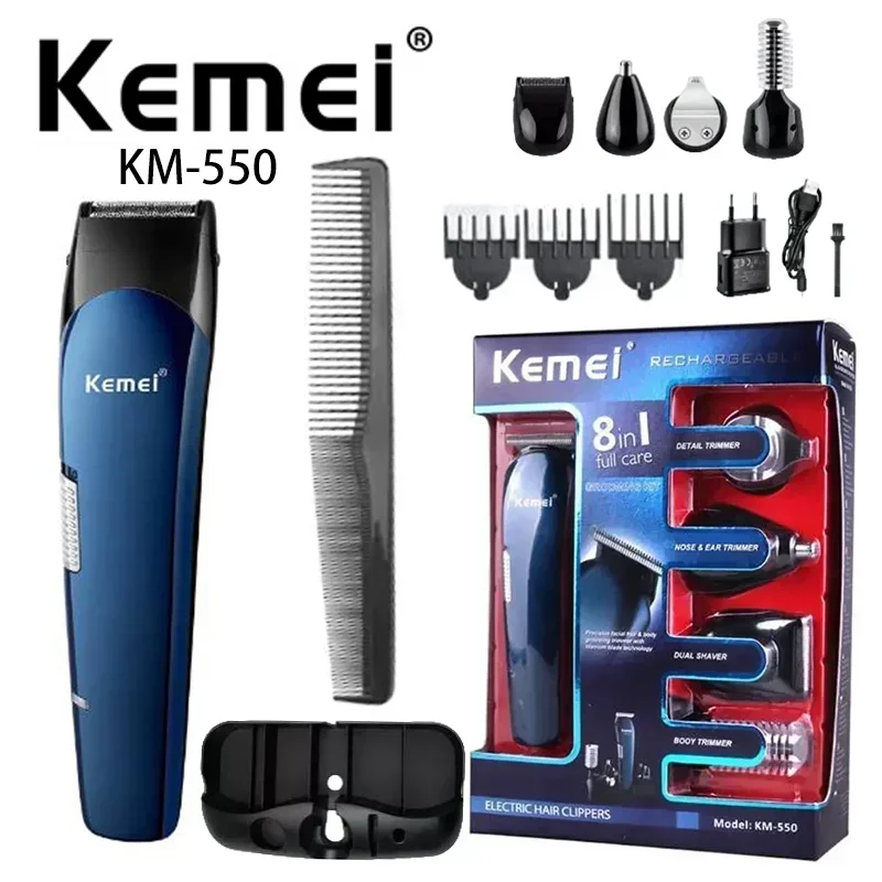 Kemei KM-550 USB rechargeable multifunctional hair clipper and trimmer