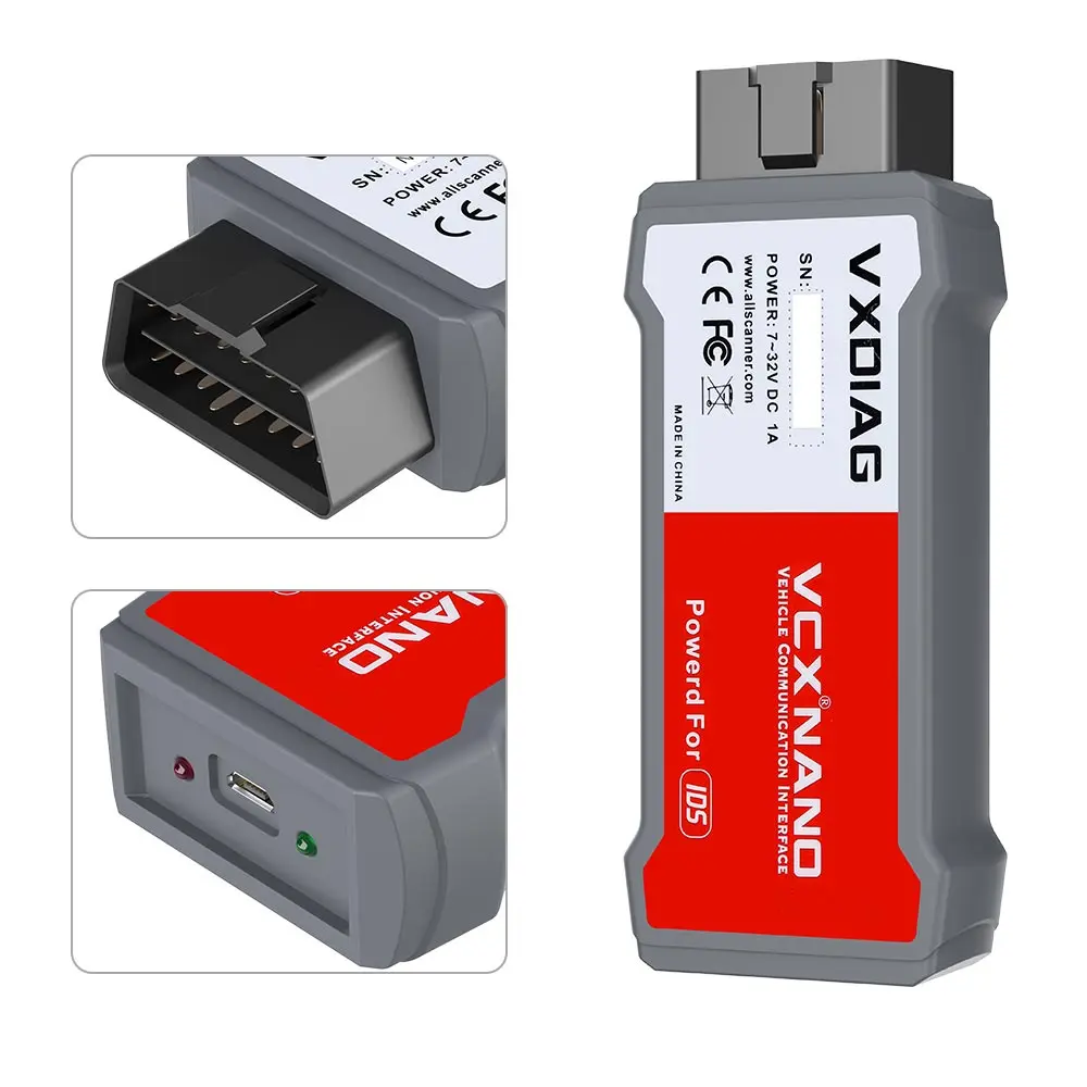 VXDIAG VCX NANO for Ford IDS V130 for Mazda V131 2 in 1 OBD2 Diagnostic Tool Supports Win10 USB Version