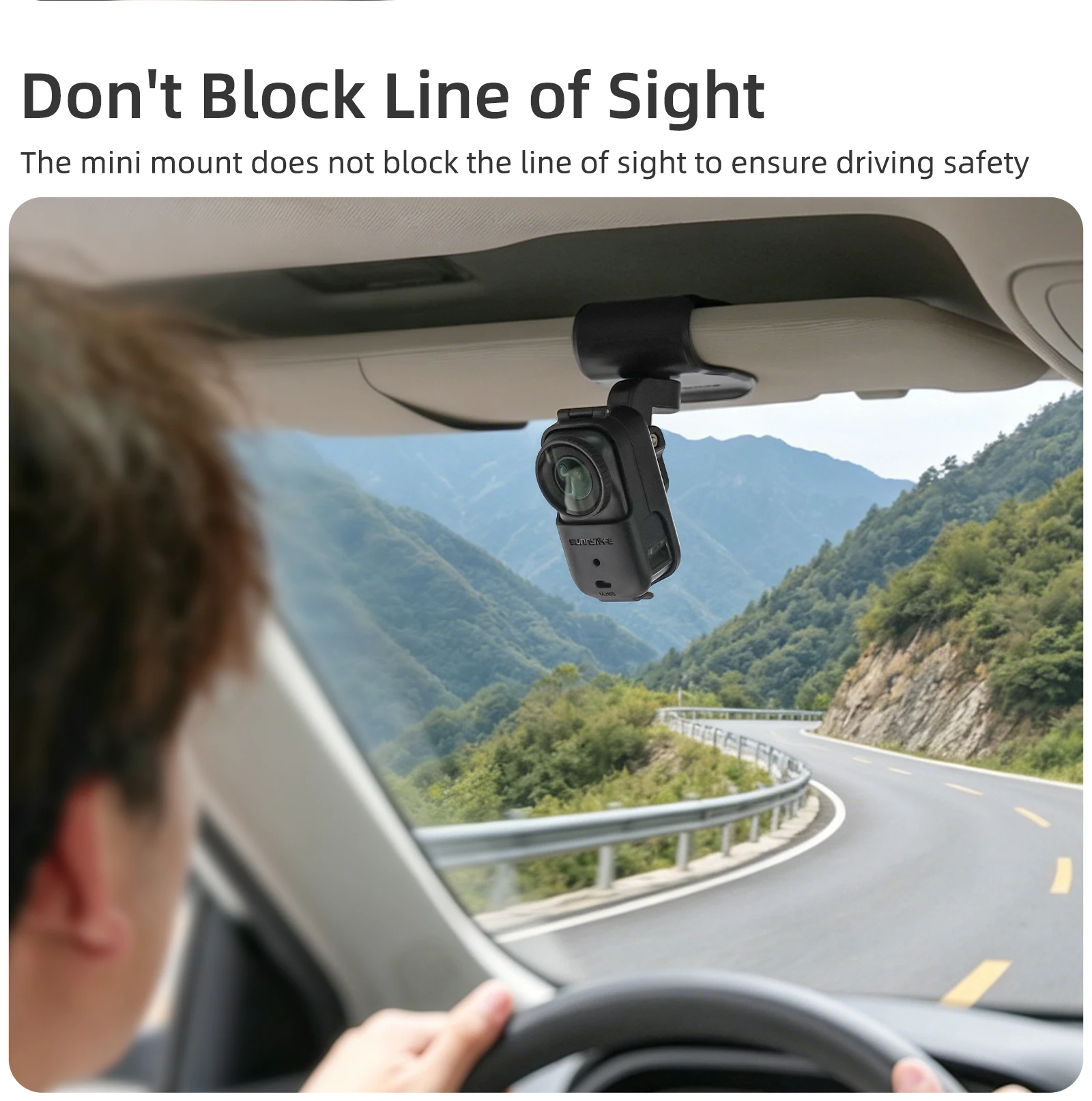 Sunnylife Car Sun Visor Mount for Osmo Nano Safety Lock Action Camera Holder For Osmo Nano Accessories Backpack/Table Edge/Vlog