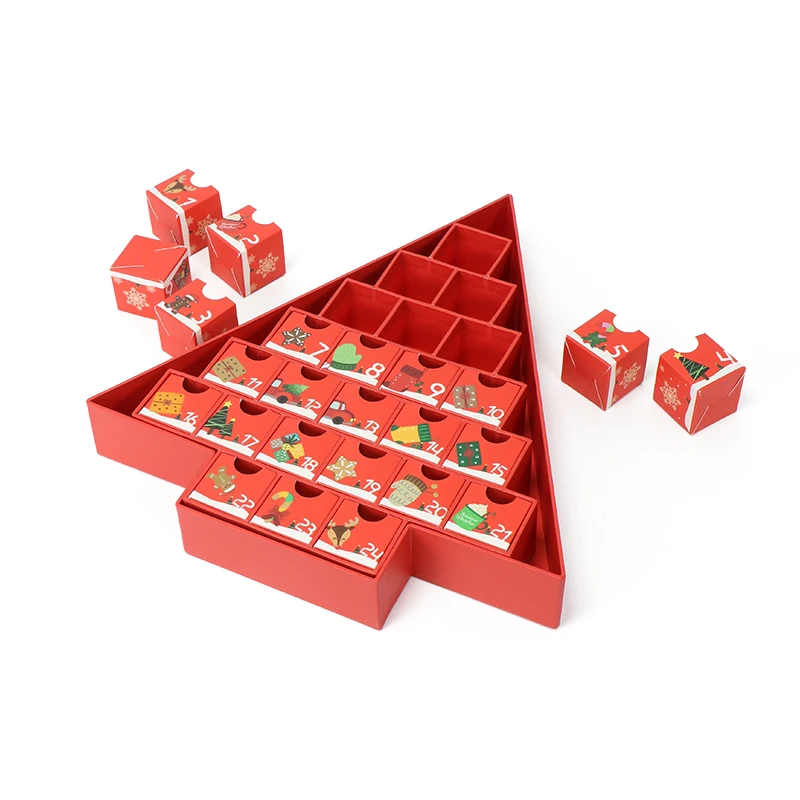 Personalizacja.Personalizacja.Xmas Eve Tree Shape Surprise Blind Candy Chocolate Box Christmas 24 Days Calendar Advent Boxes