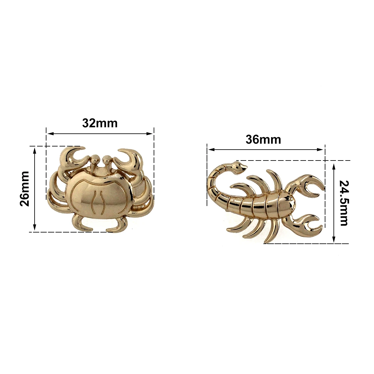 1pcs Metal Lobster Crab Shape Decorated Buckle Bag Clip Buckle Hardware for Leather Craft Bag Handbag Garments Shoe Accessories