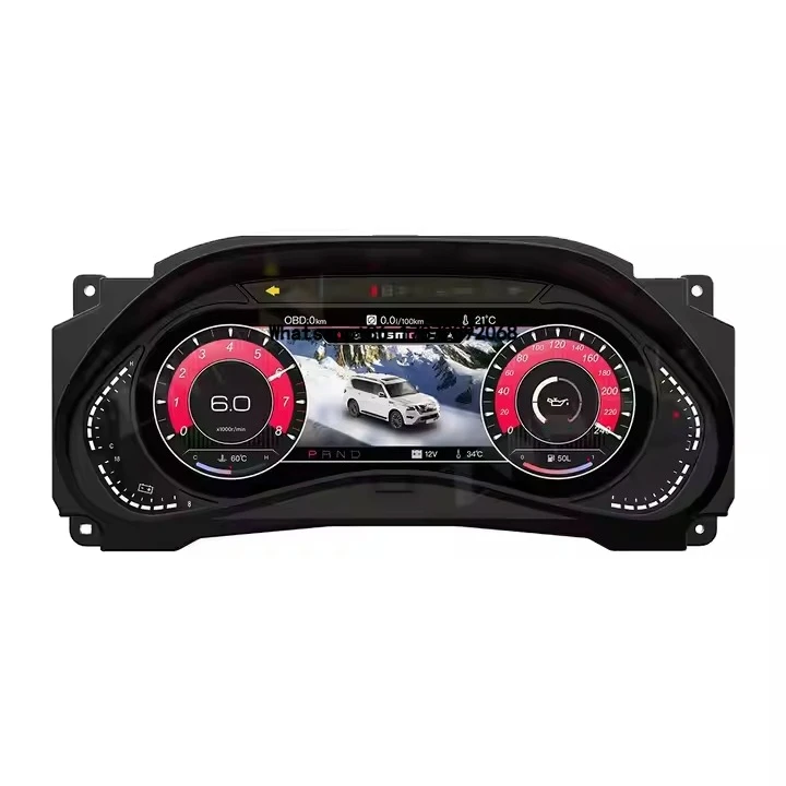 

LCD Screen Dashboard Oil Gauge Instrument Digital Cluster Car Speedometer for Infiniti QX80 QX56 NissanY62