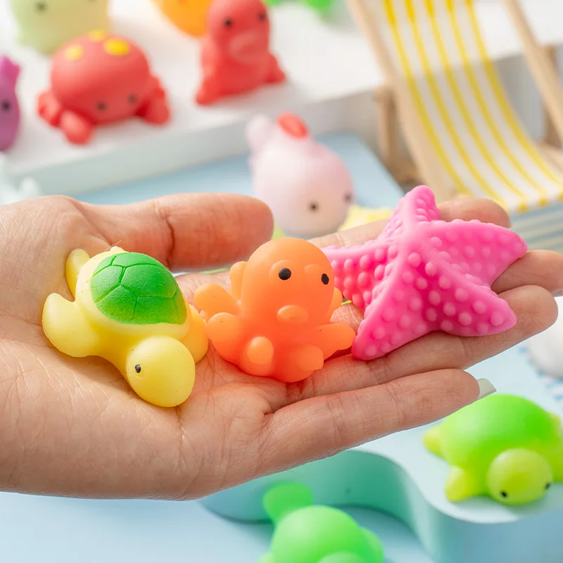 ของเล่นบีบโมจิรูปเต่าทะเล โลมา วาฬ การ์ตูน ปลาดาว ของเล่นบีบคลายเครียด ของเล่นสัมผัส ของชำร่วยงานปาร์ตี้ ของขวัญสำหรับเด็ก