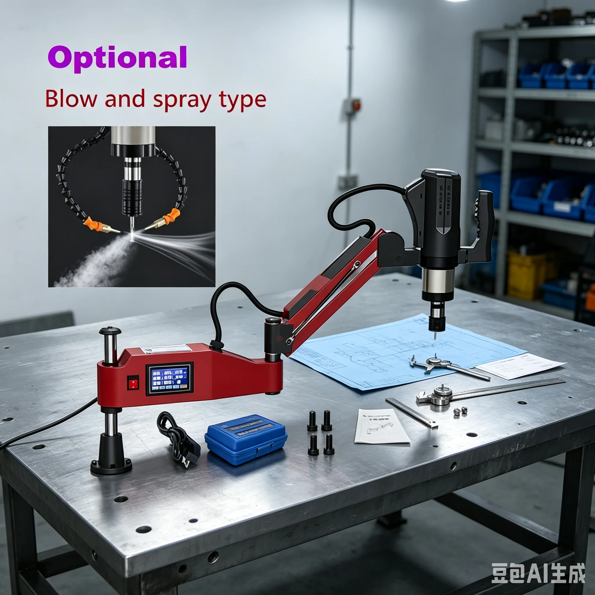 Blow and Spray Type M6-M24 M6-M36 Electric Tapper Threading Machine Servo Motor Tapping Drill Tapping Arm CNC Tapping Machine
