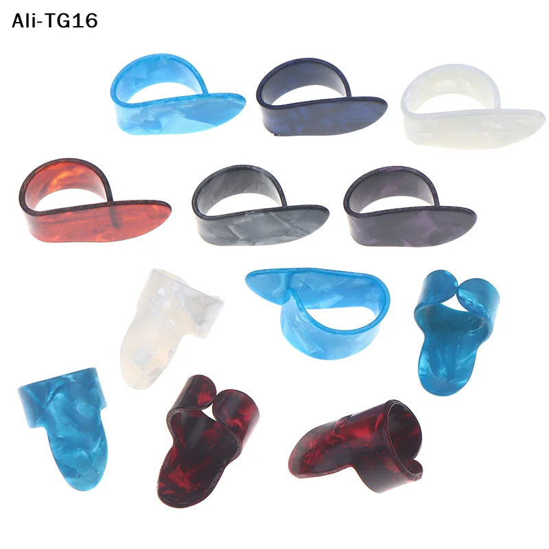 【Ay】12Pcs 2026 New Guitar Finger Picks Thumb/Index Sizes Fingerstyle Protector Anti-Slip Design Bass Acoustic/Electric Guitar