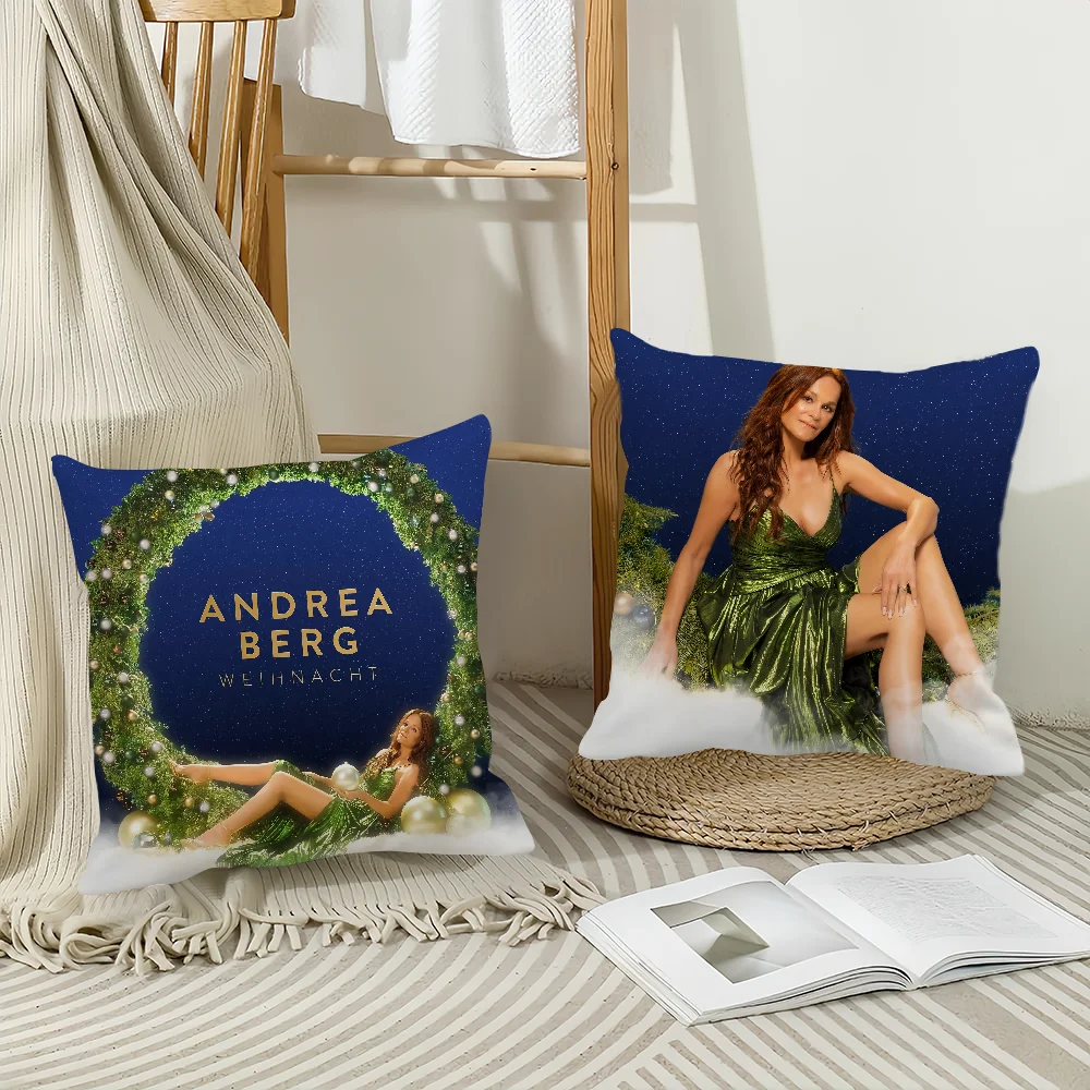 غطاء وسادة للمغنية أندريا بيرج غطاء وسادة منزلي مناسب لأريكة المكتب والسيارة مناسب لجميع المواسم