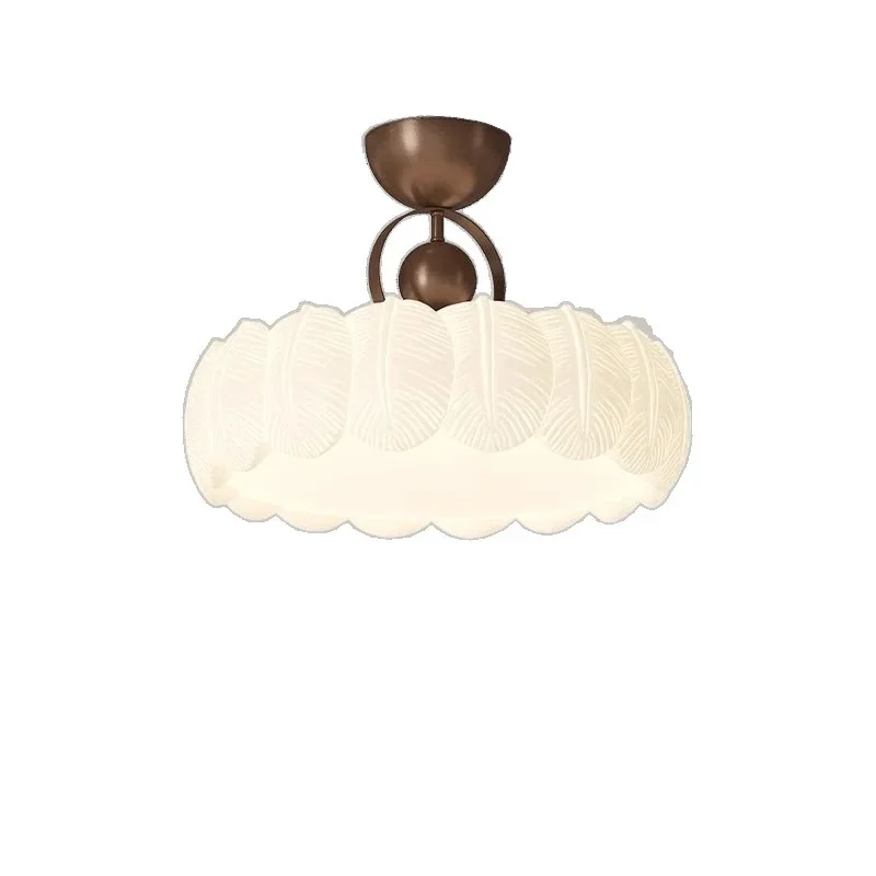 

French bedroom ceiling lamp, medieval cream wind master bedroom princess room lamp