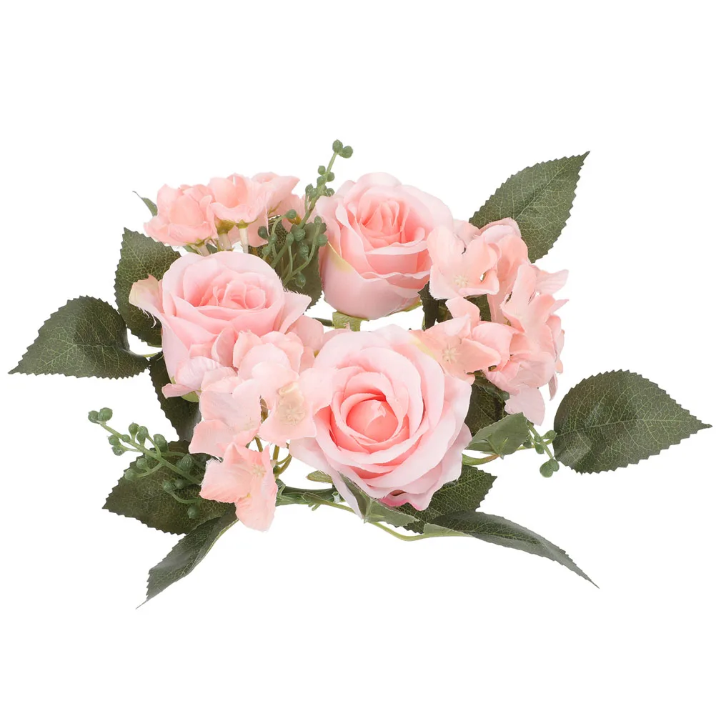 

Simulated Rose Holder Flower Table Decoration Artificial Wreath for Wedding Centerpieces Party Event Arrangement Plastic