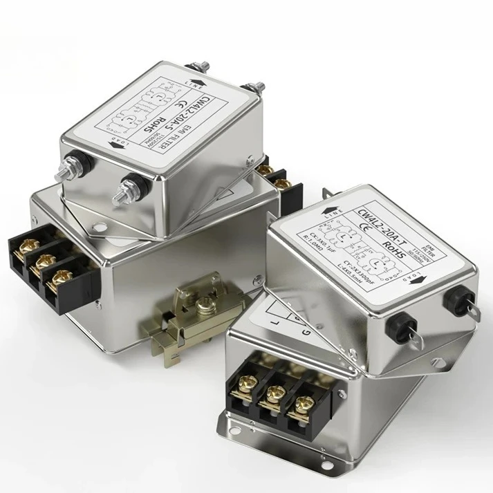 مرحلة واحدة مرشح الطاقة CW4L2-3A/6A/10A/20A/30A-R CW4L2-10A-R(004) مرشح ثنائي القطب محطة كتلة 220 فولت المضادة للتدخل
