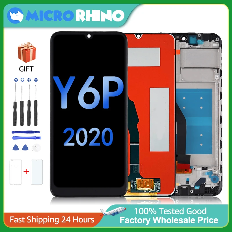 

LCD screen for Huawei y6p 2020 6.3 inch touch screen digitizer replacement with frame for y6p 2020 med-lx9 med-lx9n