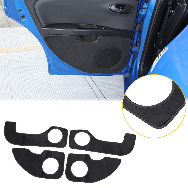 

For Seat leon 2008-2012 Velvet Black car door anti-dirty pad decorative sticker car interior protection accessories
