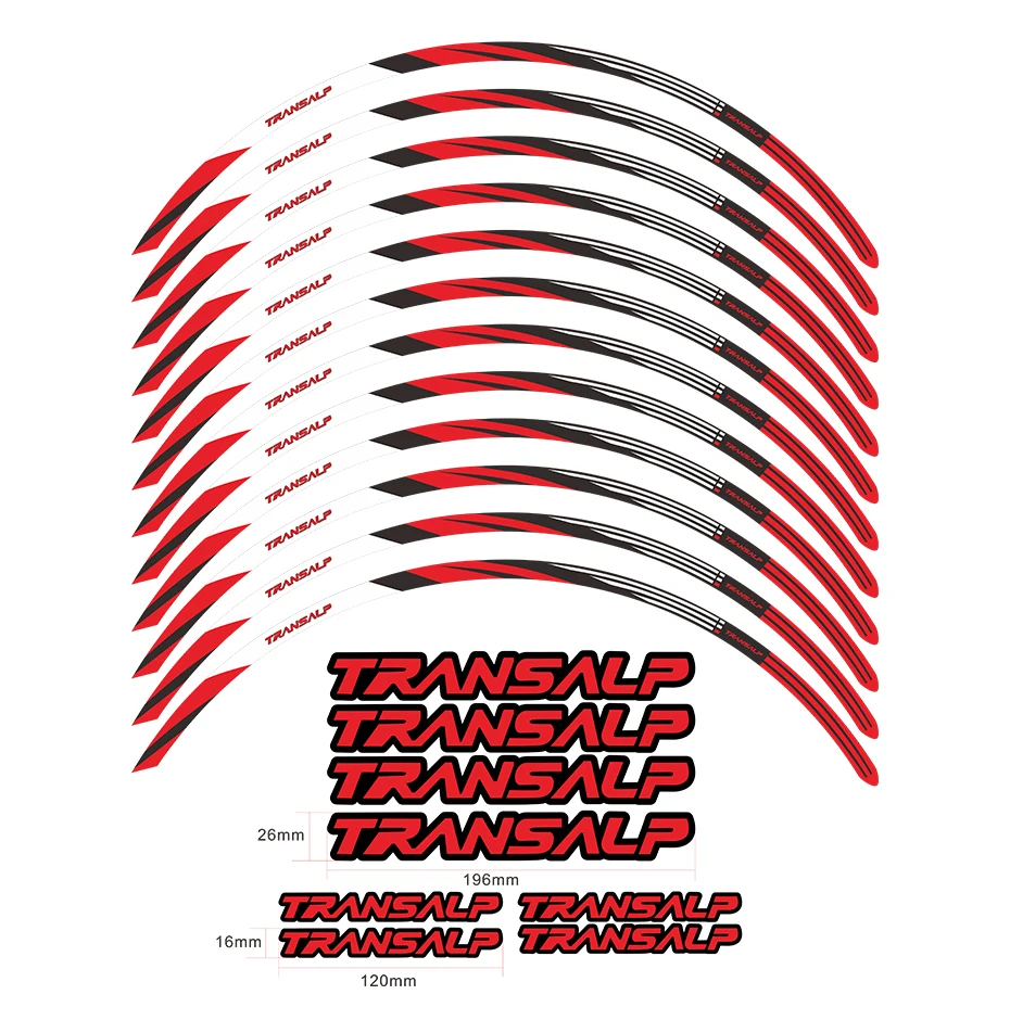 Naklejka na koło motocykla wodoodporna naklejka na piastę obręcz taśma w paski 17 cali dla Transalp XL700V 700 2008 2009 2010 2011