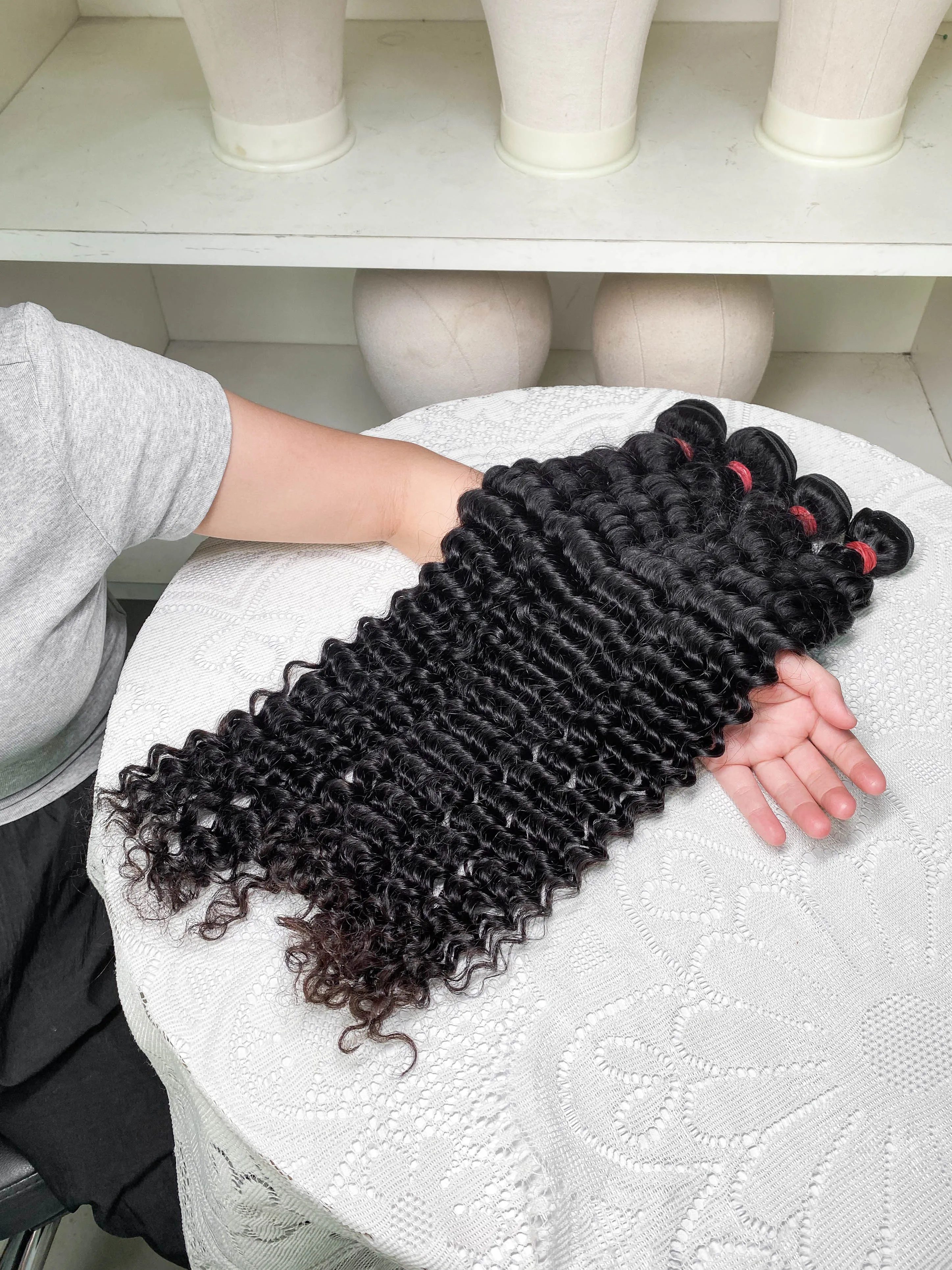 

8-38Inch Curly Human Hair Bundles 30 32 Inch Remy Unprocessed Raw Virgin Deep Wave Extensions 100% Human Hair Water Bundles Deal