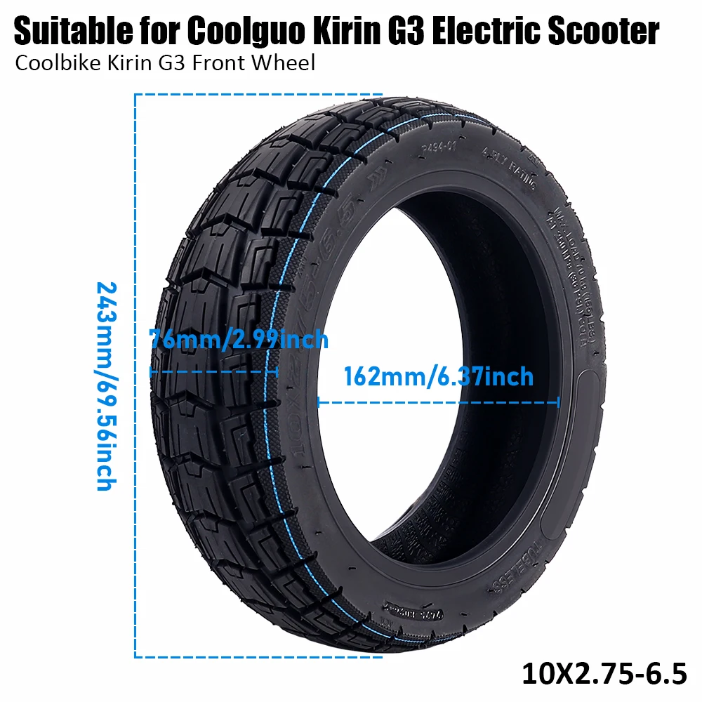 10x2.75-6.5 Schlauchloser Vakuumreifen für KuKirin G2 G3, Speedway 5, Dualtron 3 Elektroroller – Ersatzreifen und -radteile – Detail 1