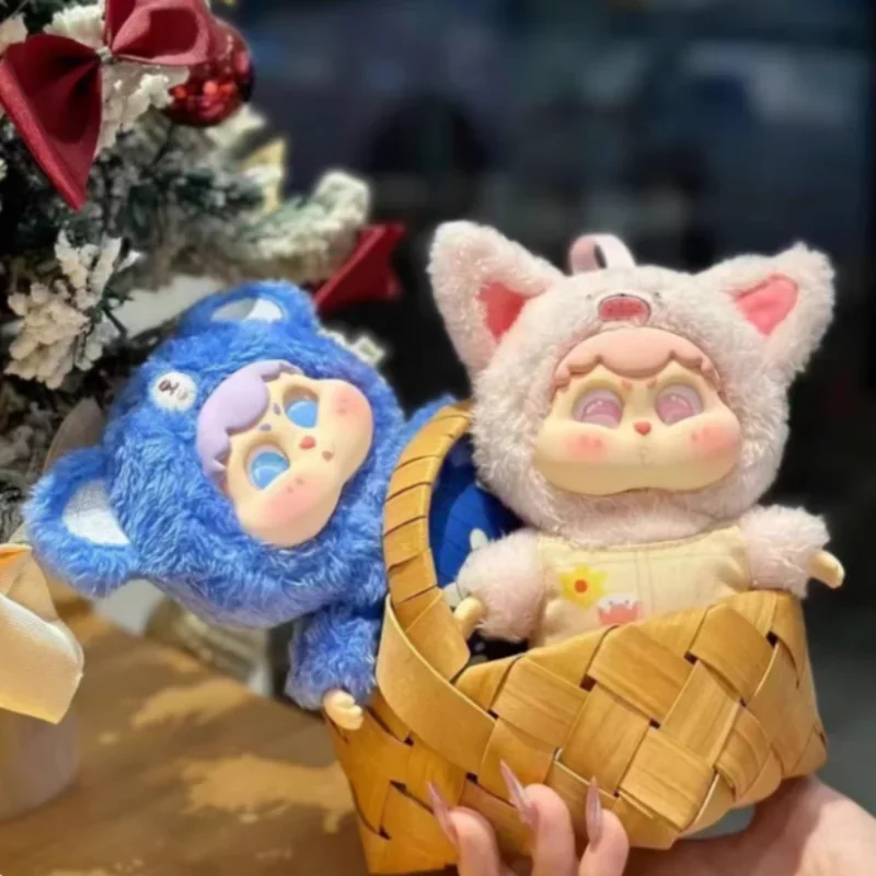 Ultra-ต่ําราคากล่องตาบอดของแท้จุด Mengbao Doo Doo จี้ตุ๊กตากระต่ายน่ารัก PANDA หุ่นมือเครื่องประดับของขวัญวันเกิด