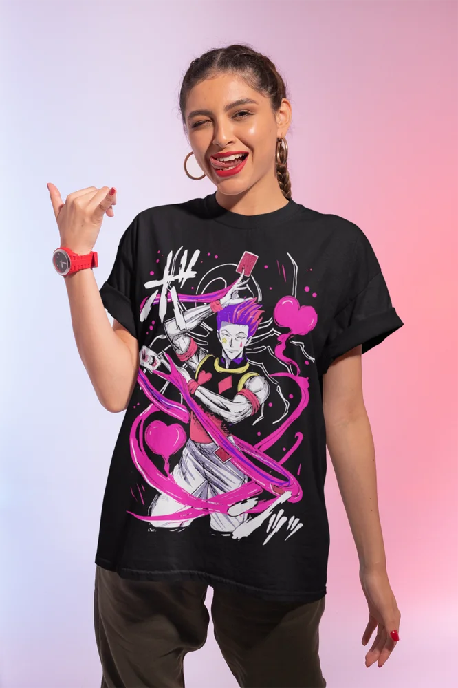 Hisoka Shirt Hunter X Hunter Manga Strip HXH Anime Unisex T-Shirt Soft Tee - view 4