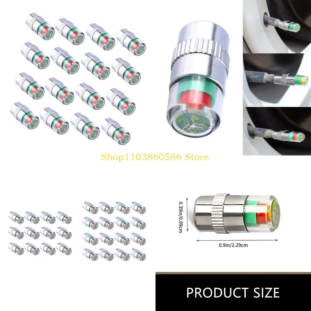242A Weatherproof Motorcycles Automatic Tire Pressure Sensing Cap With Visual Warning System Suitable For Easy Monitoring