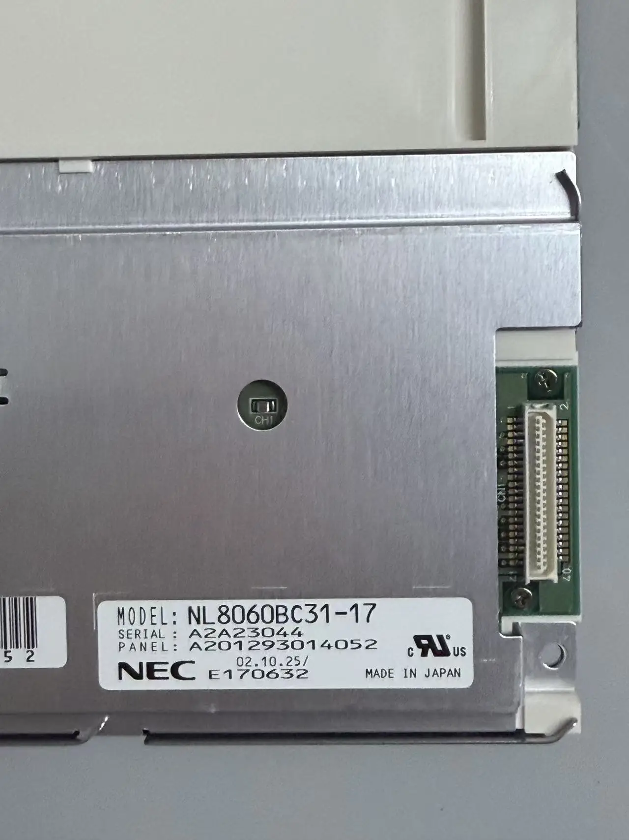 NL8060BC31-17 Brand-New, Genuine 12.1-inch LCD Display