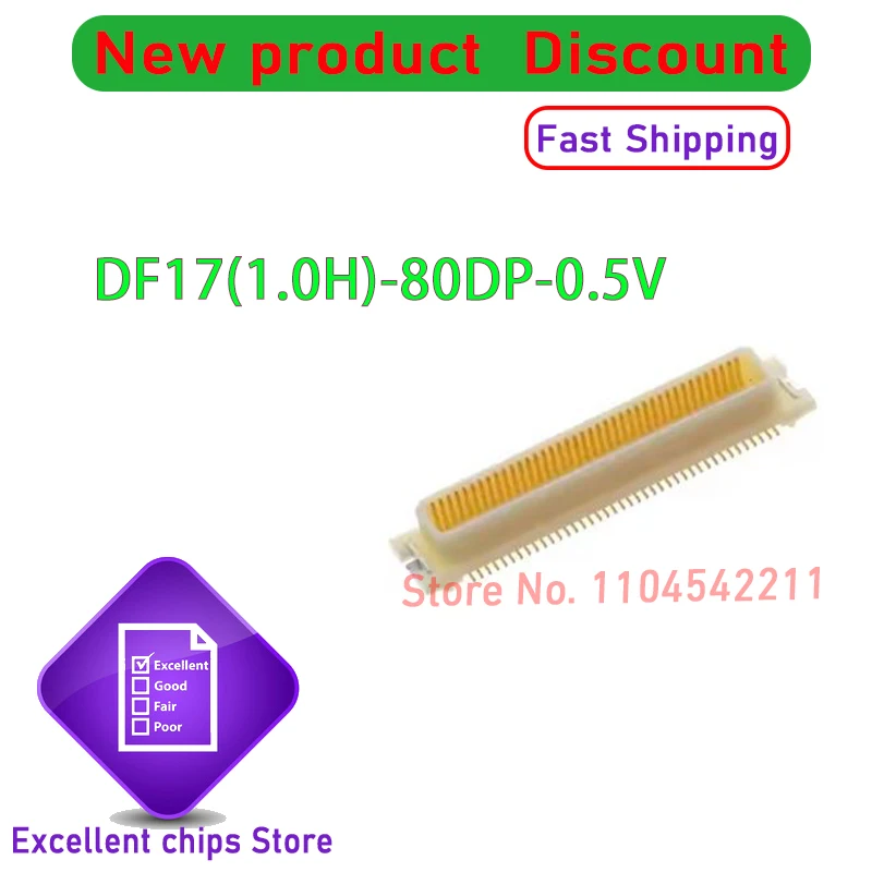2 قطعة ~ 100 قطعة/الوحدة DF17(1.0H)-80DP-0.5V(57) 0.5 مللي متر 80P جديد الأصلي