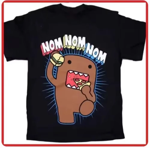 Kawaii Oversized Pattern Y2K New Vintage Printed Round Neck Men's and Women's Street T-shirts High Quality Pure Cotton Clothing