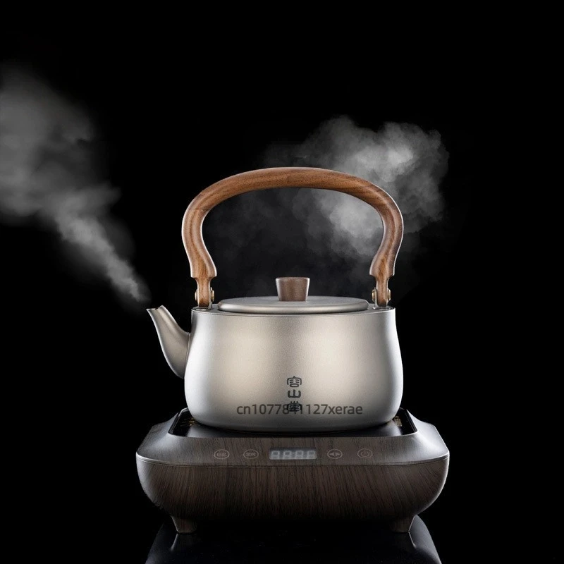 

Уличный чайный сервиз из чистого титана, чайник, бытовая плита, чайник, кемпинг для путешествий на открытом воздухе, оборудование для кипячения воды