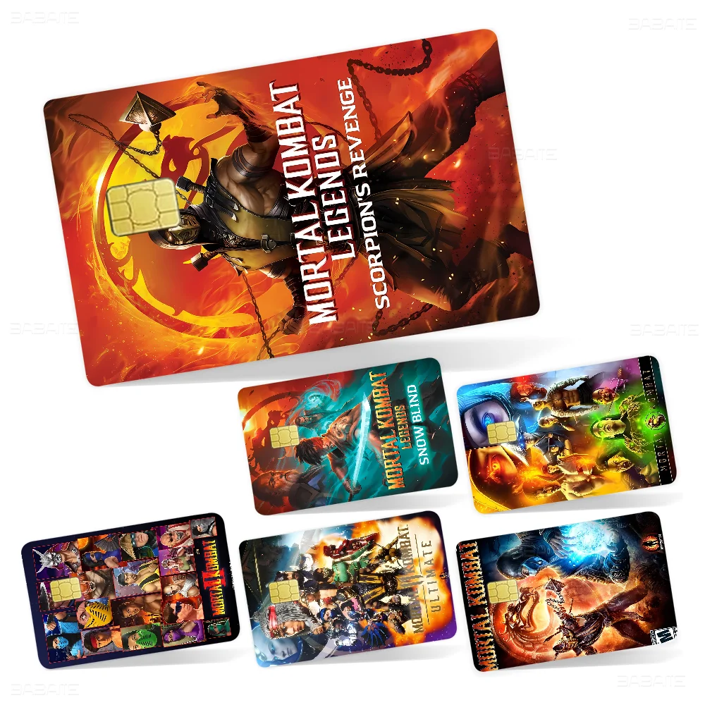 Mortal Kombat Game Anime Spend Or Save Funny Shell On Off Ultra Thin No Fade Sticker Skin Cover Film For Debit Credit Card