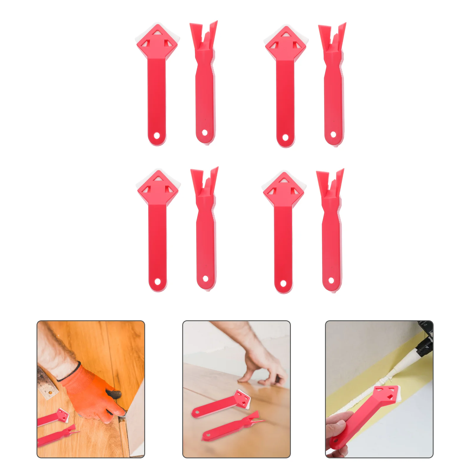 4 Sets Scraper Hand Tools Tile Finishing Joint Caulking The Sealant Grout Window