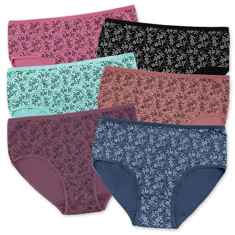 Katoenen ondergoed vrouwen slipje plus size slips hoge taille knickers vrouwelijke onderbroek vrouw intieme 2XL 3XL 4XL 3 stuks/partij