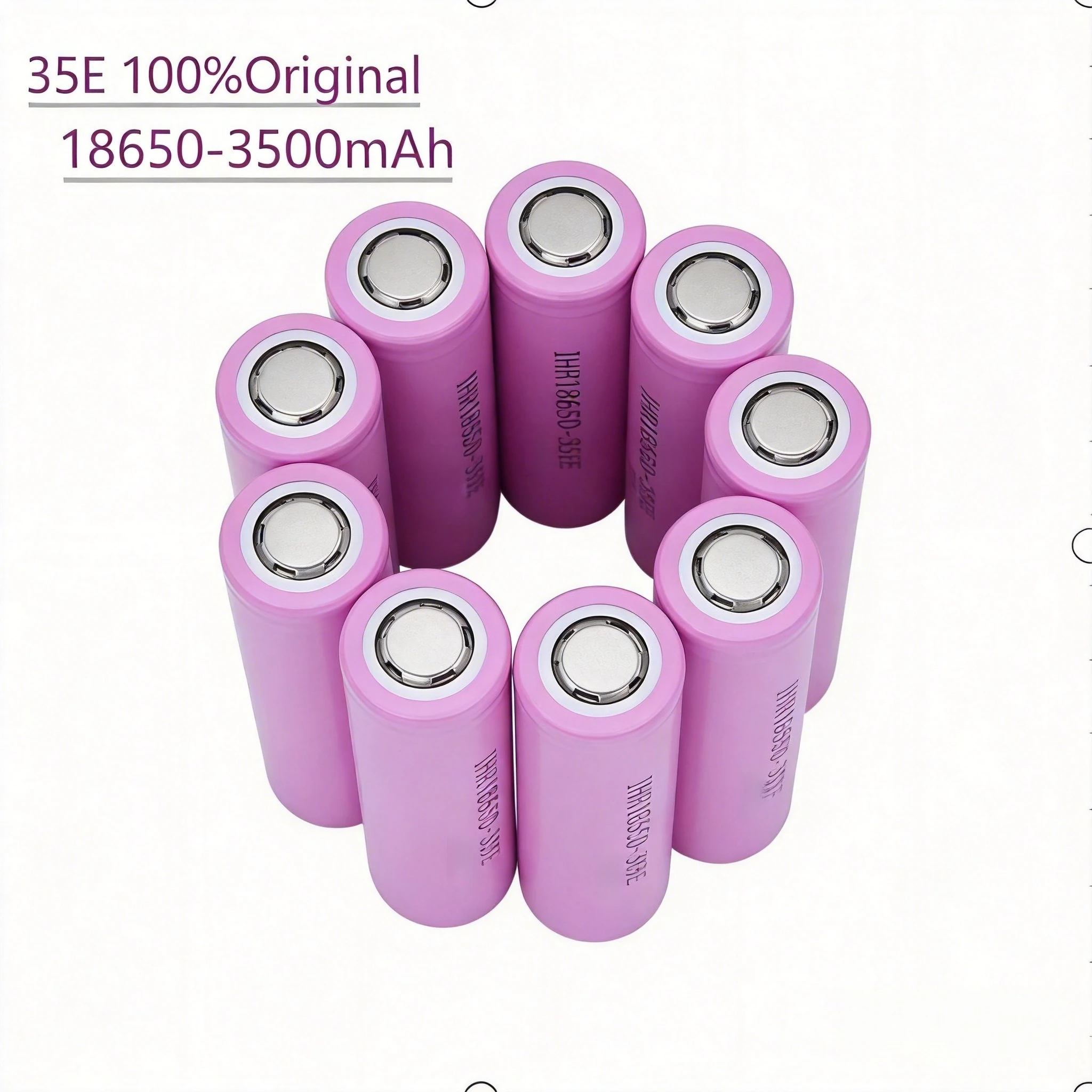 100% Original for 18650 3500mAh 25A Discharge INR18650 35E 3500mAh Li-ion 3.7v Rechargable Battery