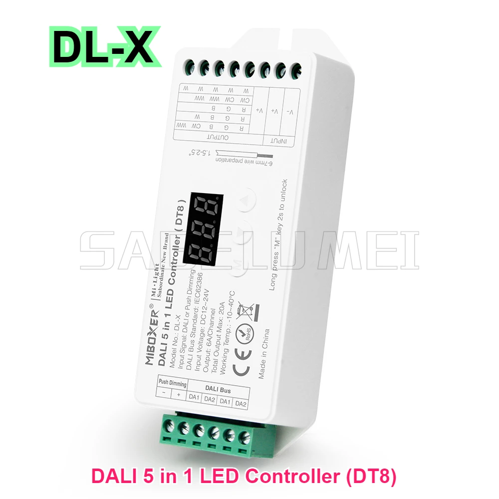 MiBoxer DALI DL-POW1 DP1S DP2S DP3S DL-X Dimmen/Kleurtemperatuur/3in1 Touch Panel 5in1 LED Controller Voeding DT6 DT8