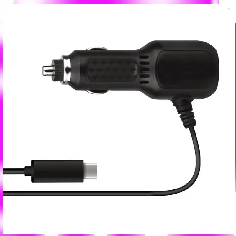 N98R شاحن سيارة عالي السرعة سريع الشحن لـ Switch Lite للتبديل 2 USB نوع C كابل محول الطاقة