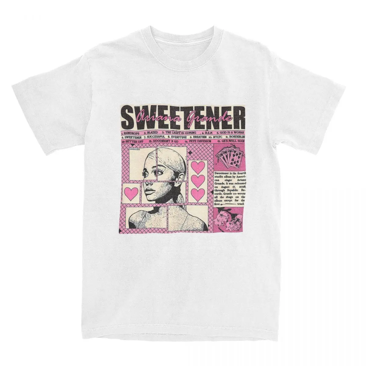 Ariana Grandes Sweetener T Shirt Men Cotton Crazy T-Shirt Crewneck Tees Short Sleeve Clothes Plus Size