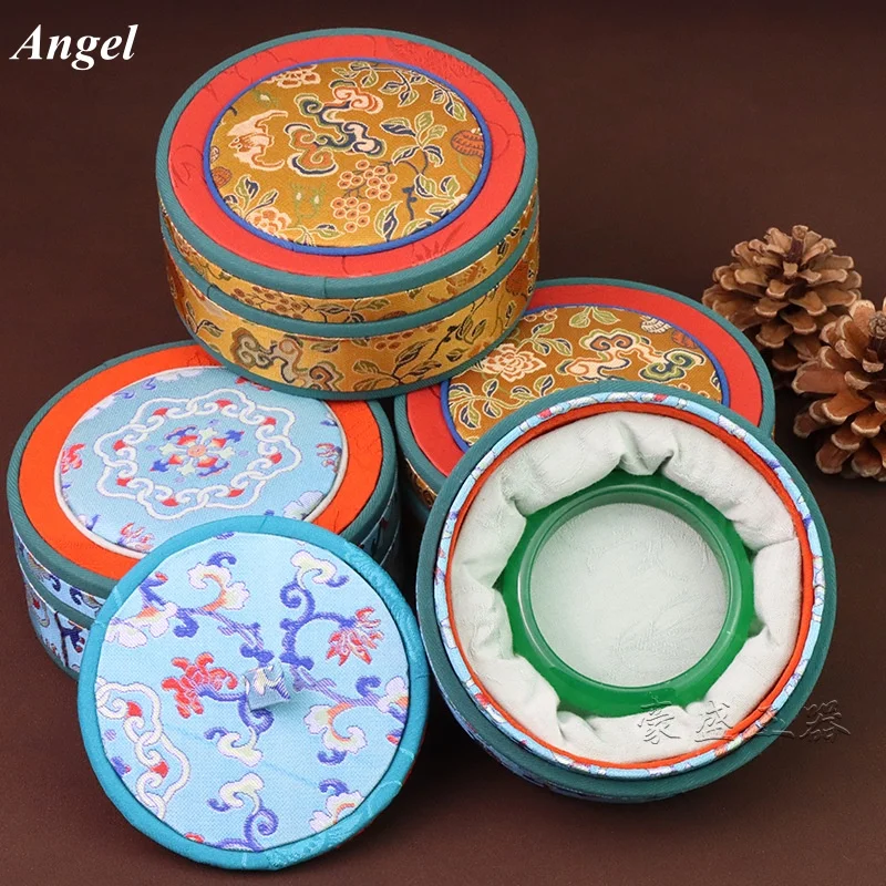 

Vintage Embroidery Jewelry Box 12*5 Precious Storage Case For Bracelets And Accessories Handmade Gift Packaging Box