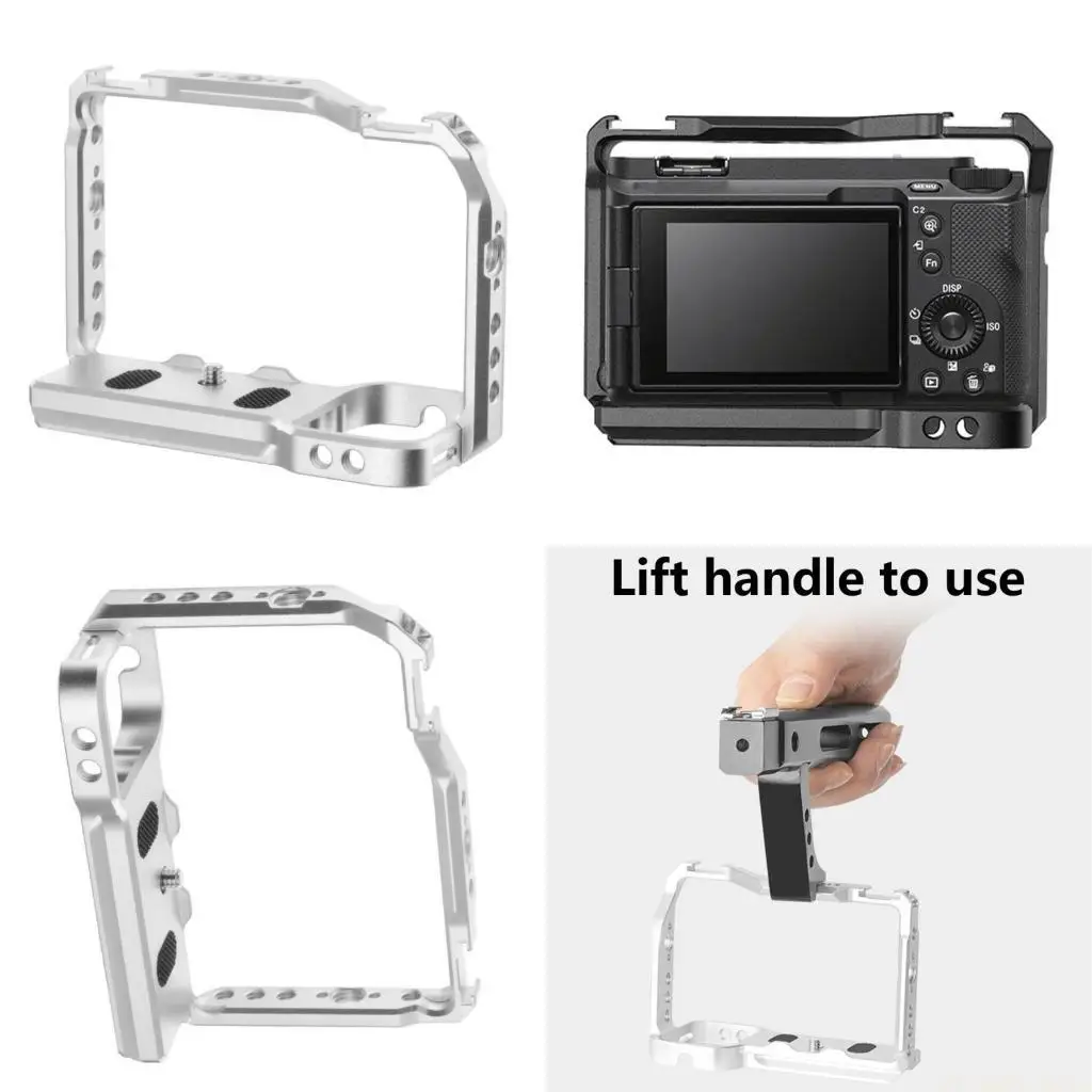 

E56B Точная клетка для камеры для ZV-E1 Легко монтируемая QR-пластина, повышает стабильность, удлинитель для холодной обуви, для