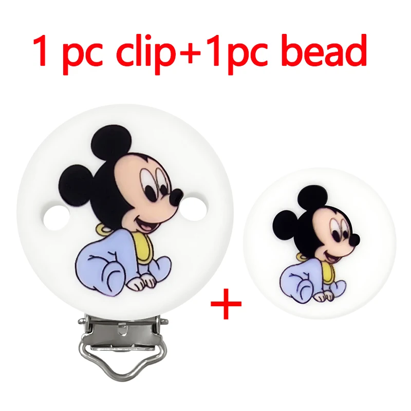 2 Stück/Set Neue Silikon-Cartoon-Muster-Clips DIY Nippelketten-Perlen Schmuckzubehör
