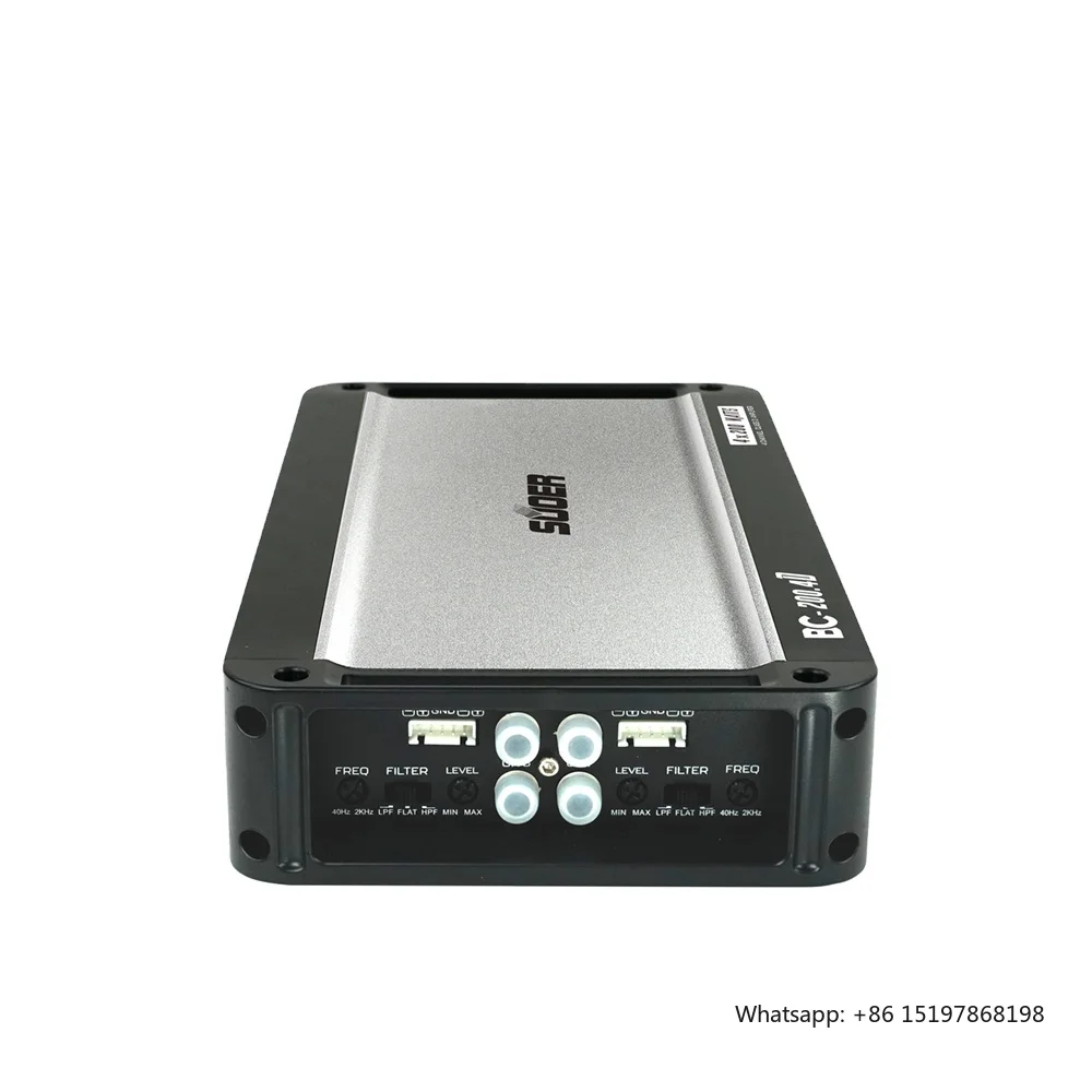 

Suoer BC-200.4 2000 Watts Big Power Amplifier Audio Power Sliver 4 Channel Car Amplifier