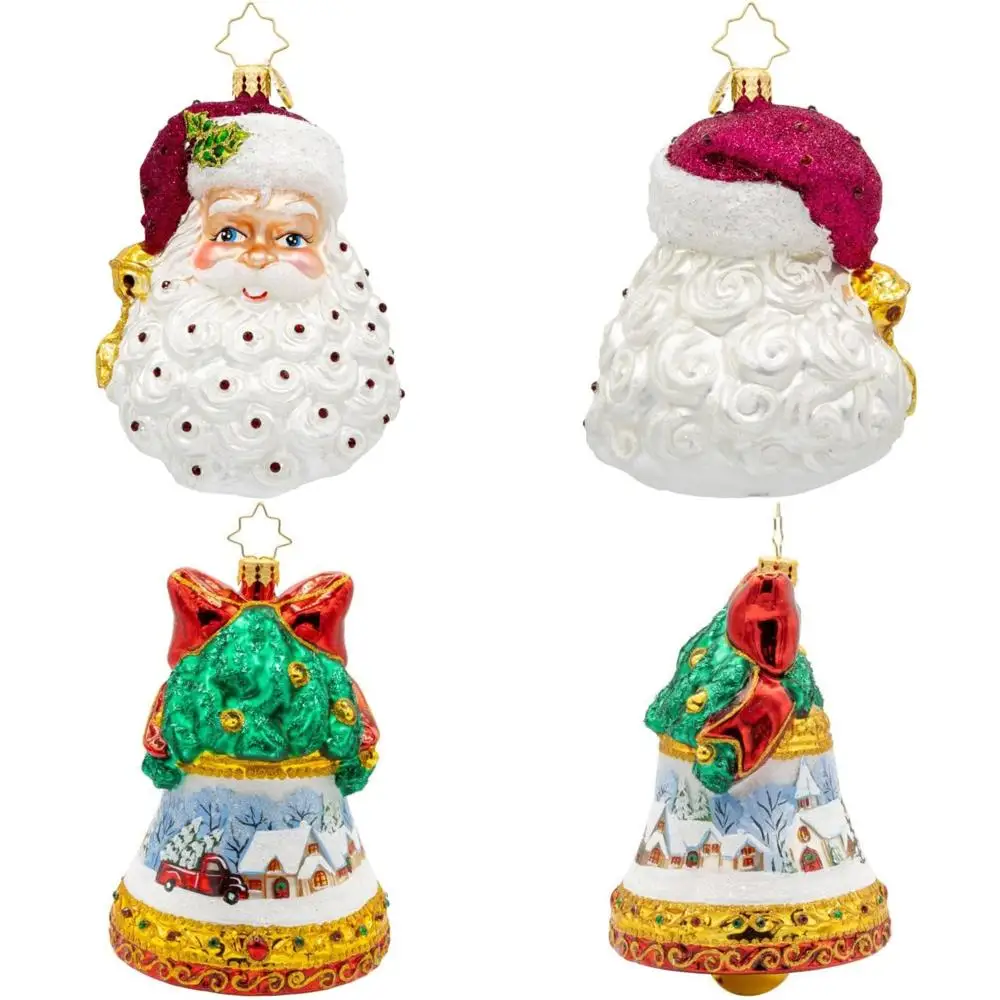 

Christopher Radko Hand-Crafted European Glass Christmas Tree Decorative Ornament, Birth Stone Santa January