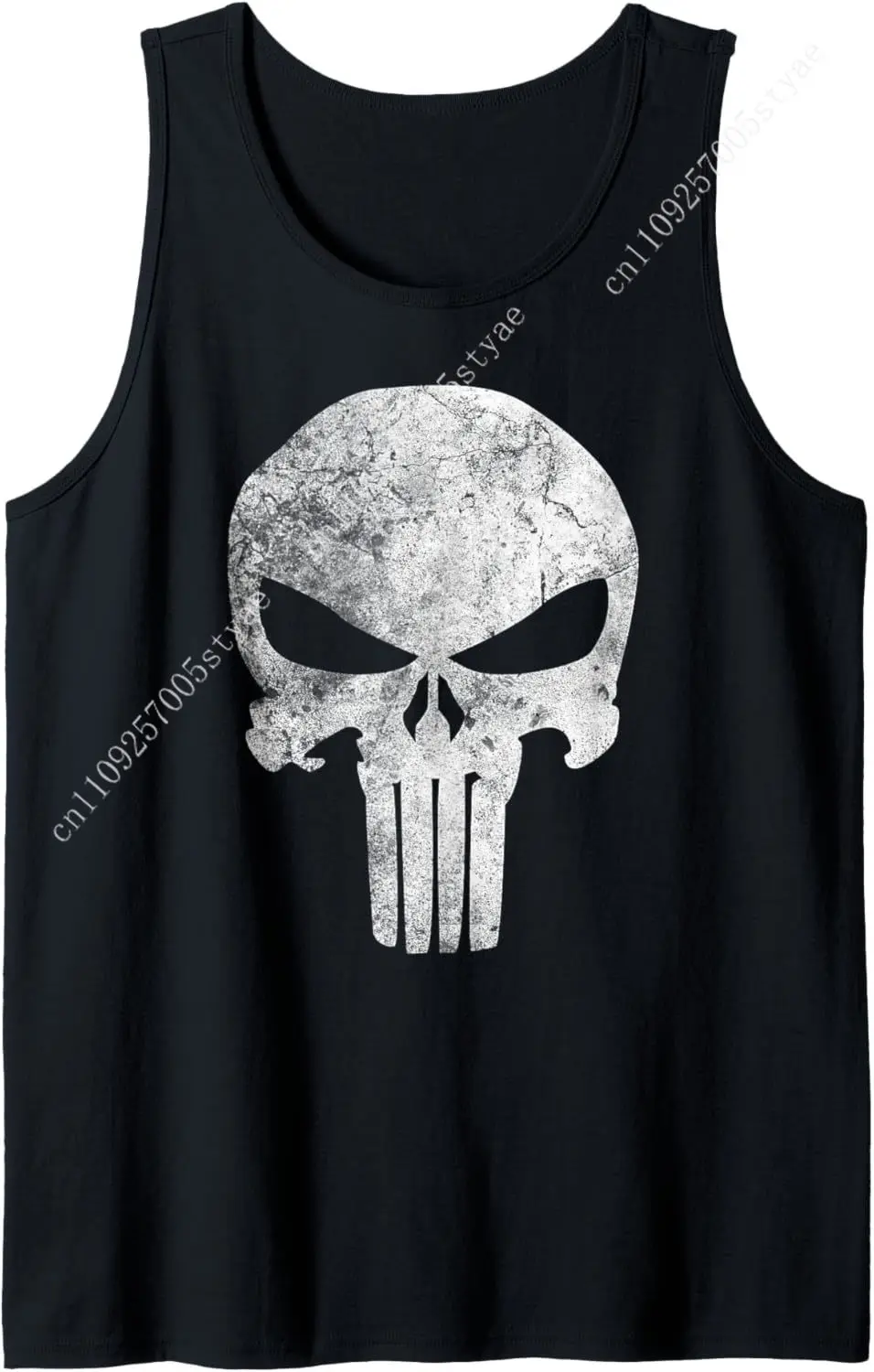

Marvel Comics Punisher Skull Symbol Distressed Tank Top