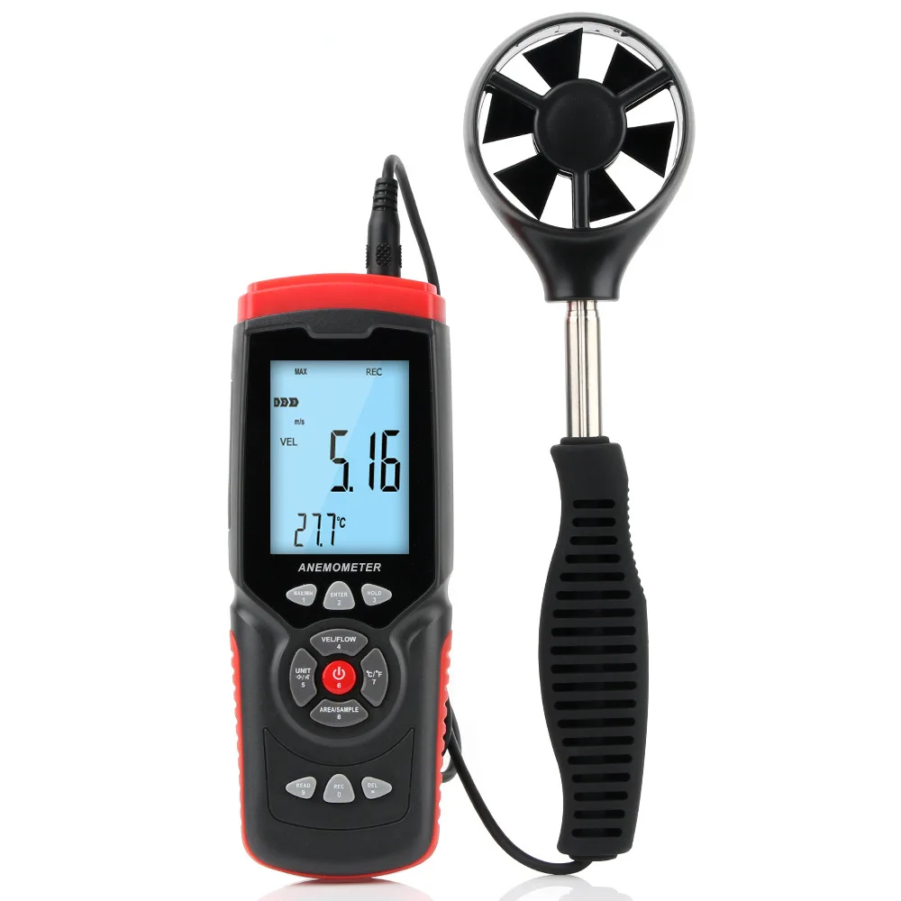 High-precision Digital Anemometer, Air Volume Tester, Wind Temperature, Wind Direction, Wind Level Tester, Anemometer.