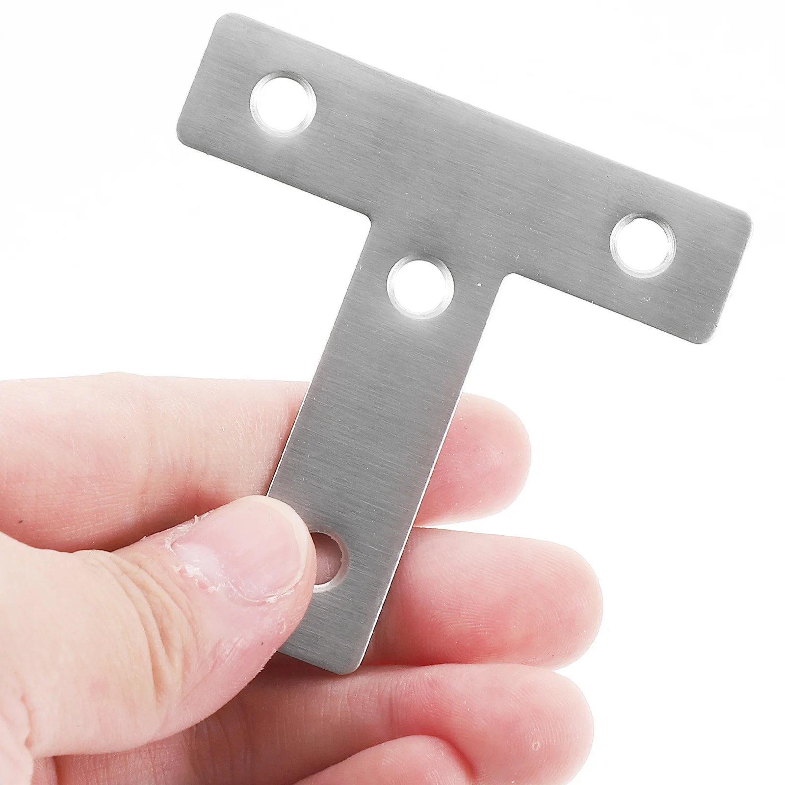 

10Pcs Stainless Steel Fixed Plates 60x60mm Strong T-Shape Steel Corner Angle Brackets Brace for Structural Support