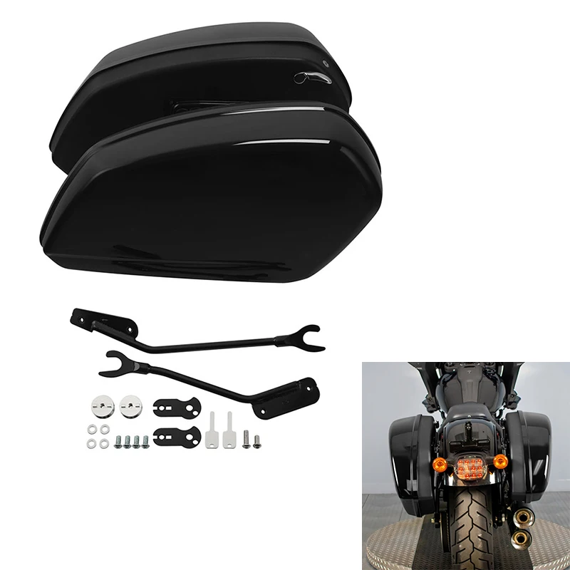 Motorcycle Saddlebags Saddle Bags Docking Kit For Harley Softail Standard Street Bob FXBBS 2018-2024 Trunk Bag Luggage Side Box