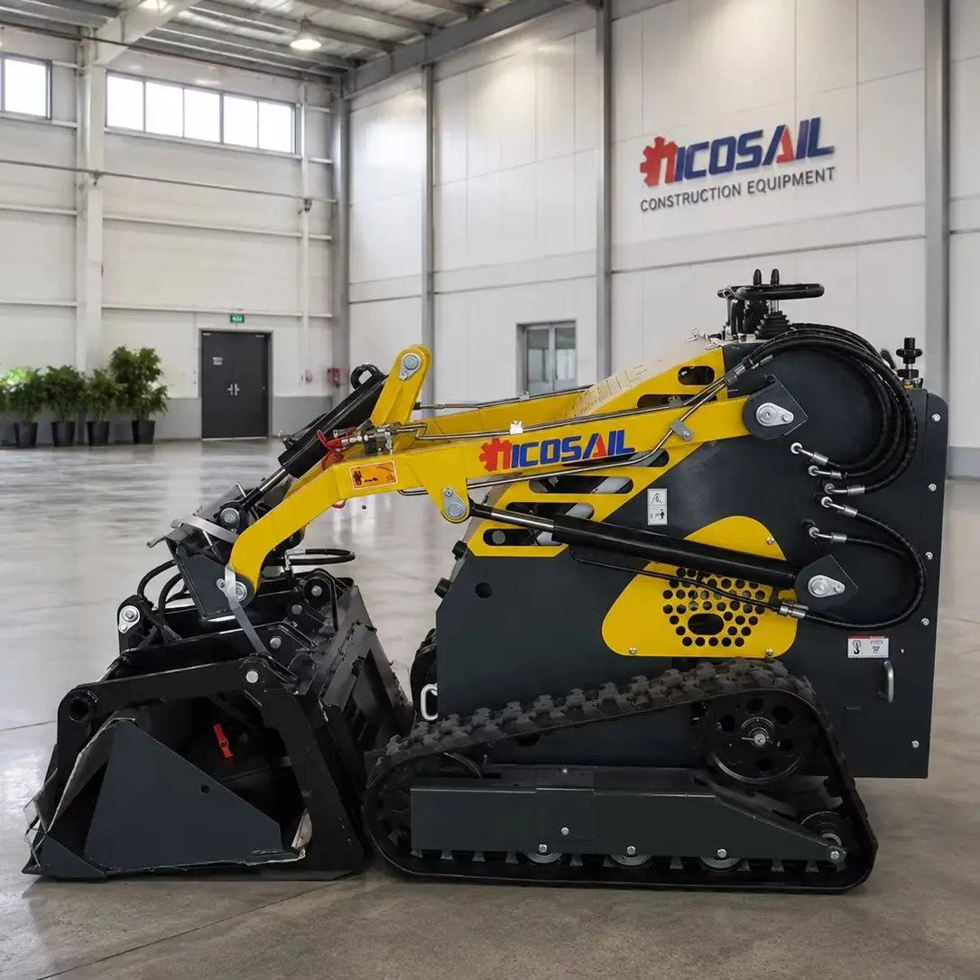 Custom 380E Mini Skid Steer Loader Euro 5 CE Certified Compact Hydraulic Loader Machine