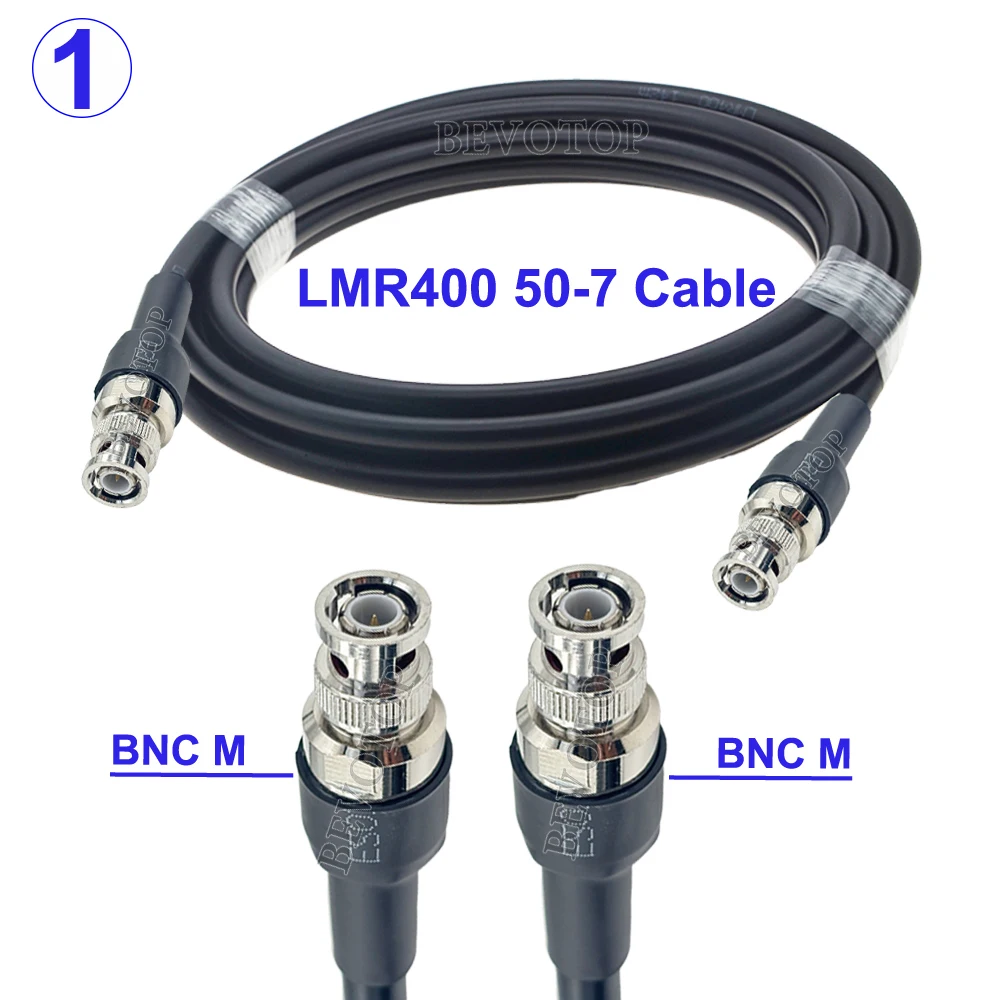 1Pcs LMR400 Cable BNC Male/Female to BNC/N/UHF/TNC/SMA Connector 50-7 LMR-400 RF Coaxial Cable Extension Pigtail Jumper Cord