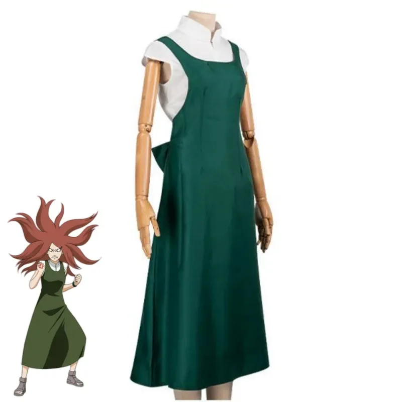

COSda@Anime Uzumaki Kushina Cosplay Costume Ninja Green Long Dress T-shirt Shirt Wig Shoe Adult Woman Halloween Carnival SuitCO