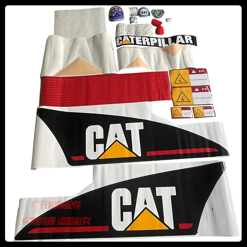 

Excavator Caterpillar Sticker 311 312 313 320 323 325 326 330 336C Full Body Sticker, Color Bar, High Quality