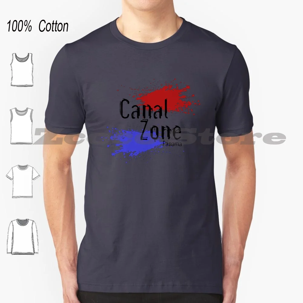 

Panama Canal Zone Splash T Shirt 100% Cotton Comfortable High-Quality Panama Canal Zone Canal Panama Canal Zone Of Panama De