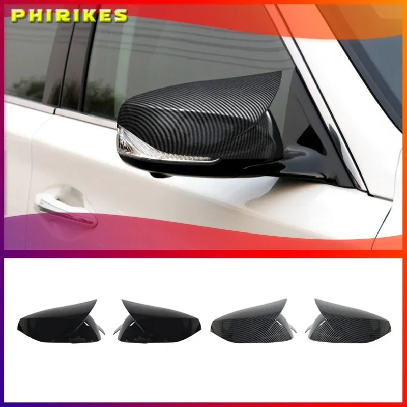 

2pcs Car Side Door Rearview Mirror Cover Cap Rear View Mirror Shell Case Trim For Infiniti Q50 Q60 QX30 Q70 2014-2020