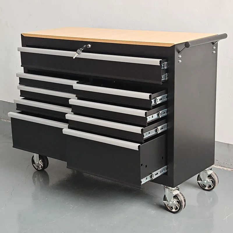 9, мобильный верстак для инструментов из деревянной доски, трансграничная популярная тележка для инструментов для парикмахерской, удлиненный тяжелый шкаф для инструментов