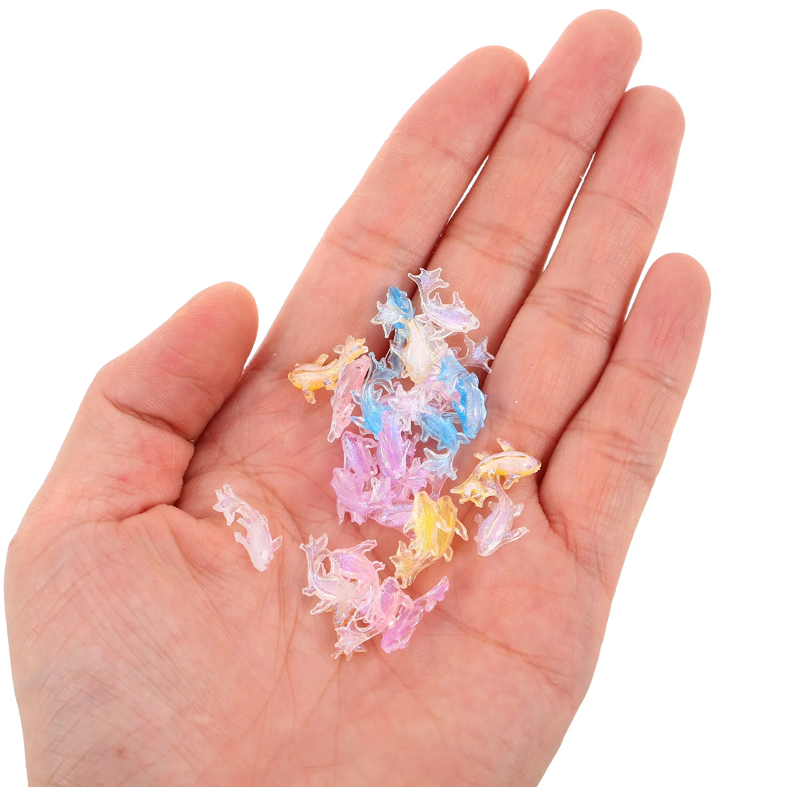 

100 Pcs Nail Art Accessories Mini Fish Ornaments Mermaid Charms Dolphin Flipper Model Beach