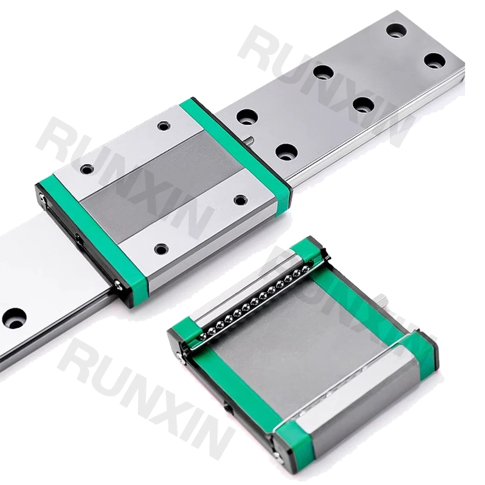 1Pcs MGW7 MGW9 MGW12 MGW15 Miniature Linear Rail+1Pcs MGW7C MGW9C MGW12C MGW15C MGW7H MGW9H MGW12H MGW15H Linear Guide Block CNC